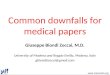 Common  downfalls for medical papers