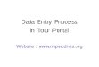 Data Entry Process in Tour Portal Website :