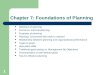 Chapter 7: Foundations of Planning