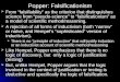 Popper: Falsificationism
