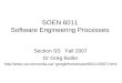 SOEN 6011 Software Engineering Processes