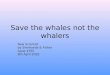 Save the whales not the whalers