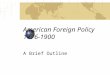 American Foreign Policy 1776-1900
