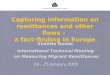 Capturing information on remittances and other flows –  a fact-finding in Europe