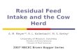 Residual Feed Intake and the Cow Herd