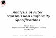 Analysis of Filter  Transmission Uniformity Specifications