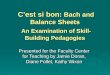 C’est si bon:  Bach and Balance Sheets An Examination of Skill-Building Pedagogies