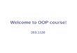 Welcome to OOP course!