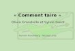 « Comment taire »