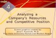 Analyzing  a  Company’s  Resources  and  Competitive  Position