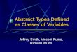 Abstract Types Defined as Classes of Variables