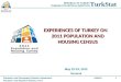 EXPERIENCES OF TURKEY ON 2011 POPULATION AND HOUSING CENSUS