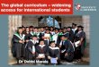 The global curriculum – widening access for international students