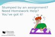 Stumped by an assignment? Need Homework Help? You’ve got it!