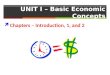 UNIT I – Basic Economic Concepts