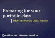 Preparing for your  portfolio  class