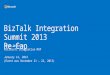 BizTalk Integration Summit 2013 Re-Cap