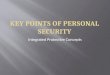 KEY POINTS OF PERSONAL SECURITY