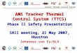 AMS Tracker Thermal Control System (TTCS) Phase II Safety Presentation  SRII meeting, 21 May 2007, Houston Johannes van Es/NLR