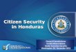 Citizen  Security in Honduras