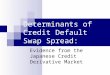 Determinants of Credit Default Swap Spread: