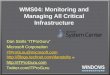 WMS04: Monitoring and Managing All Critical Infrastructure