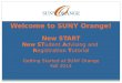 Welcome to SUNY Orange! New START New ST udent  A dvising and R egistration  T utorial Getting Started at SUNY Orange Fall 2014