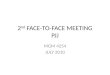 2 nd  FACE-TO-FACE MEETING PJJ
