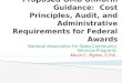 Proposed OMB Uniform Guidance:  Cost Principles, Audit, and Administrative Requirements for Federal Awards