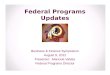 Federal Programs Updates