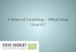 4 Years of Coaching – What have I learnt?