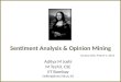 Sentiment Analysis & Opinion Mining