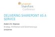 DELIVERING  SHAREPOINT AS  A SERVICE