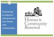 Partnering to improve and preserve our homes and communities