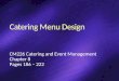 Catering Menu Design