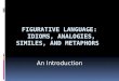 Figurative Language:  Idioms, Analogies, Similes, and Metaphors
