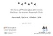 4th Annual Washington University Wolfram Syndrome Research Clinic Research Update, Clinical Q&A