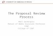 The Proposal Review Process
