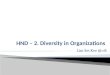 HND  – 2. Diversity  in Organizations