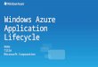 Windows Azure Application Lifecycle