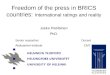 Freedom of the press in BRICS countries:  International ratings and reality Jukka  Pietiläinen PhD