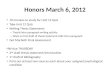 Honors March 6, 2012