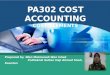 PA302 COST ACCOUNTING COST ELEMENTS