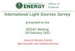 International Light Sources Survey presented  to the BESAC  Meeting 28 February 2013