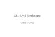 L21: LMS landscape