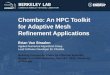 Chombo: An HPC Toolkit for Adaptive Mesh Refinement Applications Brian Van  Straalen Applied Numerical Algorithms  Group Lead Software Developer for Chombo