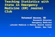 Teaching Statistics with Stata in Emergency Medicine (EM) Journal Club