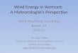 Wind Energy in Vermont:  A Meteorologist’s Perspective