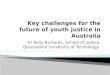 Key challenges for the future of youth justice in Australia
