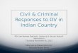 Civil & Criminal Responses to DV in Indian Country